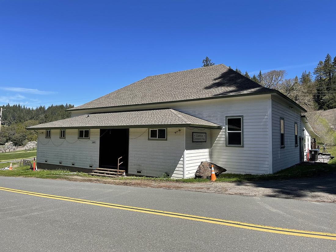 A community hall building exterior
